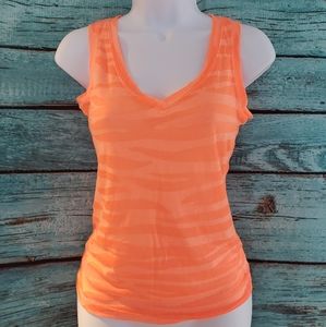 🌺 4/$20 Bright orange V neck tank top size medium